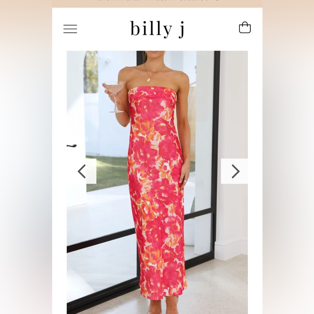 Miya Maxi Dress - Pink/Red Floral